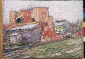 ""Utsikt over en gate"" Maleri av Alexei von Javlensky (Alexej von Jawlensky) (1864-1941) 1905 Regionalt M. Vrubel kunstmuseum, Omsk av Alexej von Jawlensky