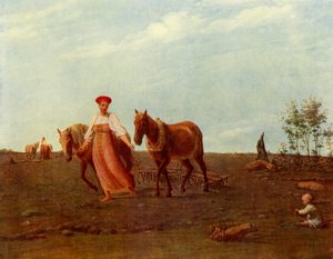 I den pløyde marken. Vår, 1820-årene, 1965.