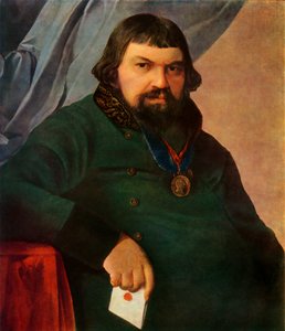 Portrett av Obraztsov og kjøpmann fra Rsnev, 1830-tallet, 1965.