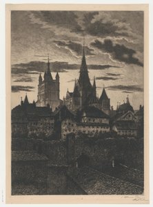 Utsikt over Lausanne Lausanne (tittel på objekt) av Alexis Forel