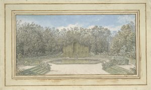 Utsikt over et espalier i en park av Alexis Nicolas Pérignon (le vieux)