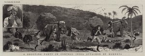 Et skyteparti i Sentral-India angrepet av Hornets av Alfred Chantrey Corbould