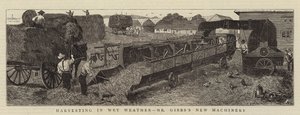 Høsting i vått vær, Mr Gibbs nye maskineri av Alfred Chantrey Corbould