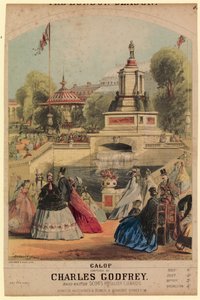 Galopp. Viser Royal Horticultural Society-hagen opprettet for å falle sammen med 1862-utstillingen av Alfred Concanen