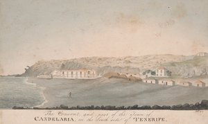 Klosteret og en del av byen Candelaria, på sørsiden av Tenerife av Alfred Diston