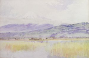 The Fuji-San, ca. 1889 (akvarell på papir) av Alfred East