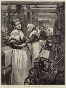 På jobb i en ullfabrikk av Alfred Edward Emslie
