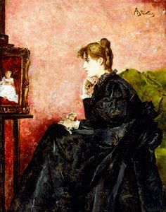 Dame i svart, av Alfred Emile Stevens