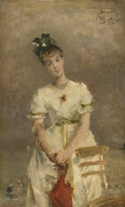 Ung kvinne ved havet, 1886 av Alfred Emile Stevens