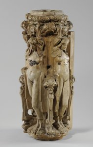 En av 9 maketter for Sam Wilson Chimneypiece, ca. 1908-14 (gips og skjellakk) (se også 876005-6) av Alfred Gilbert