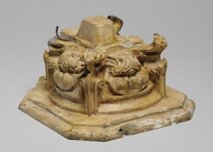 En av 9 maketter for Sam Wilson Chimneypiece, ca. 1908-14 (gips og skjellakk) av Alfred Gilbert