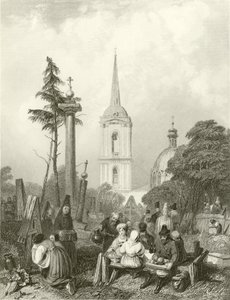 Kirkegården til Smolensko-kirken av Alfred Gomersal Vickers