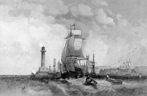Margate, Kent, gravert av Henry Wallis, ca. 1830