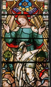 Kristus i majestet, ca. 1867 (farget glass)