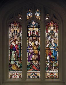 The Wise and Foolish Virgins, ca. 1868 (farget glass)
