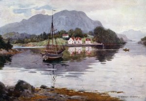 Godosund, Hardanger Fjord av Alfred Heaton Cooper
