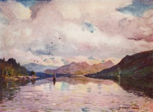 Refleksjoner, Kylemore Lough av Alfred Heaton Cooper