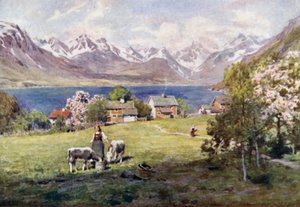Romsdalsfjorden, fra Naes av Alfred Heaton Cooper