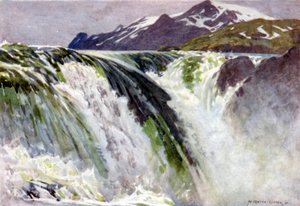 Stora Sjofallet, Great Lake Falls, Saltoluokta  av Alfred Heaton Cooper