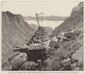 Arran-mordet, steinvarden reist over stedet der Roses kropp ble funnet av Alfred Heaton Cooper