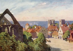 Byen Visby av Alfred Heaton Cooper