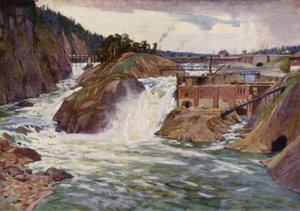 Trollhattan-fossen av Alfred Heaton Cooper
