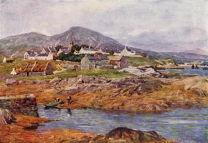 Landsbyen Roundstone, County Galway av Alfred Heaton Cooper