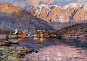 Ulvik, Hardanger Fjord av Alfred Heaton Cooper