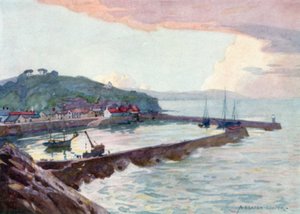 Watchet Harbor (farge litho) av Alfred Heaton Cooper