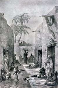A Street of Almees egyptiske dansende jenter, Egypt, 1872
