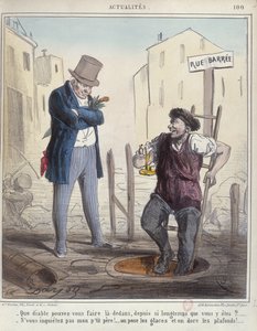 Kloakkarbeider i Paris, midten av det nittende århundre