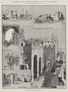 Carcassonne, den gamle bolverksbyen nær Pyreneene