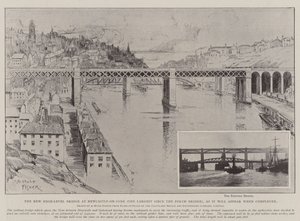 Den nye høynivåbroen ved Newcastle-on-Tyne (den største siden Forth Bridge), slik den vil se ut når den er fullført