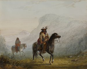 «Bourgeois» W---r og hans squaw av Alfred Jacob Miller