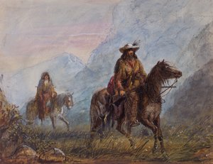 Kaptein Joseph Rutherford Walker, ca. 1837 (akvarell på papir) av Alfred Jacob Miller