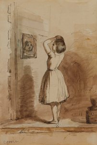 Carrie. Toalett – på «Broken Mirror» av Alfred Jacob Miller