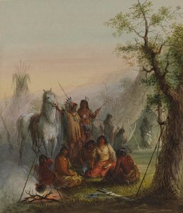 Leir av indianere av Alfred Jacob Miller