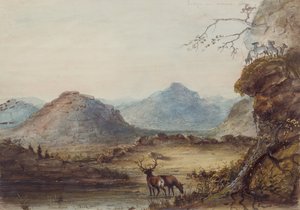 Steinformasjoner nær Sweet Water, ca. 1837 (akvarell på papir) av Alfred Jacob Miller