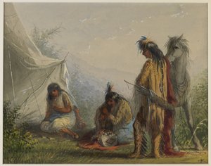Indiansk kurtise av Alfred Jacob Miller