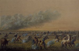 Prærie i brann av Alfred Jacob Miller