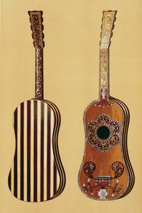 Gitar innlagt med perlemor, fra 