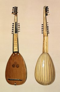 Theorbo, laget av Giovanni Krebar, Padua, 1629, fra 