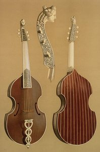 Viola da Gamba, eller bassfitol, av Joachim Tielke (1641-1719) Hamburg, 1701, fra 