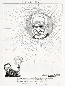 Karikatur av Victor Hugo og Emile Zola., ca. 1875-1880 (gravering)