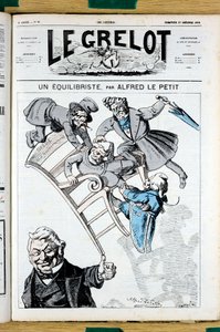 Omslag til "" Le Grelot"", nummer 81, Satirical in Colors av Alfred Le Petit