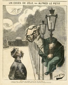 Illustrasjon av Alfred Le Petity (1841-1909) for omslaget til Le Grelot av Alfred Le Petit