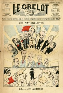 Illustrasjon av Alfred Le Pepetit (1841-1909) for omslaget til Le Grelot av Alfred Le Petit
