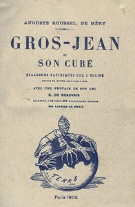 Illustrasjon av Alfred Le Petité (1841-1909) for omslaget til Gros-Jean og hans kur av Alfred Le Petit
