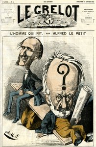 Victor Hugo og mannen som ler. Karikatur