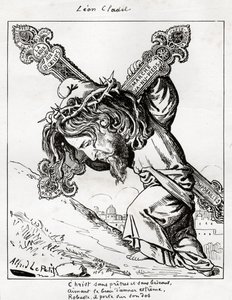 karikatur av Leon Cladel, ca. 1875-80 (gravering) av Alfred Le Petit